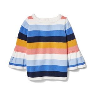 Janie and Jack Stripe Bell Sleeve Sweater, 6 - NWT